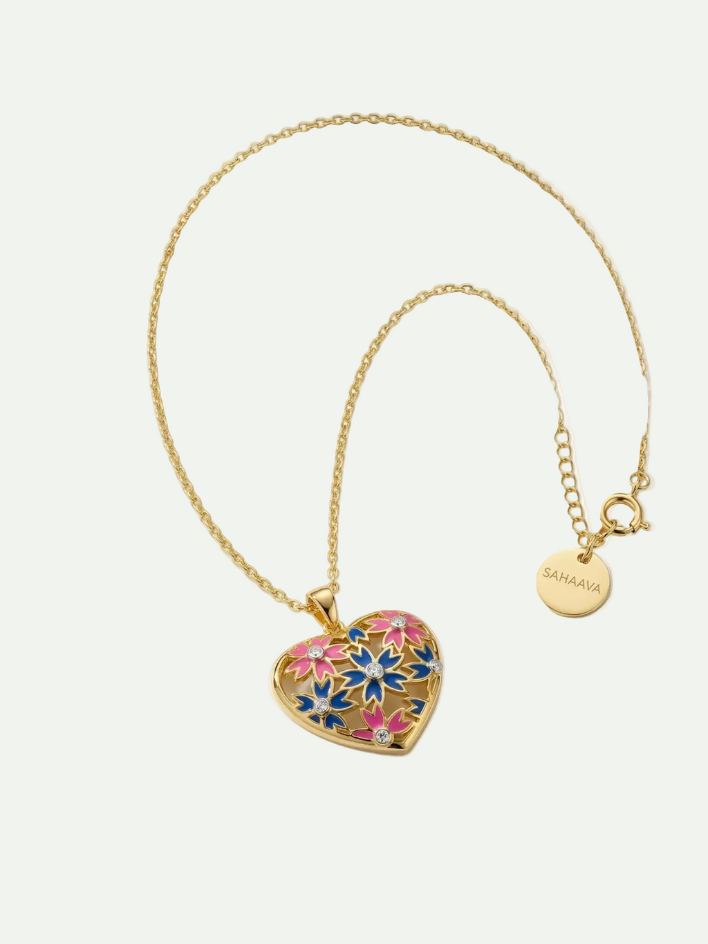 Brilliant White Topaz Heart Pendant