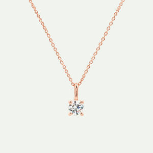 Brilliant 5a White Zircon Solitaire Pendant Necklace