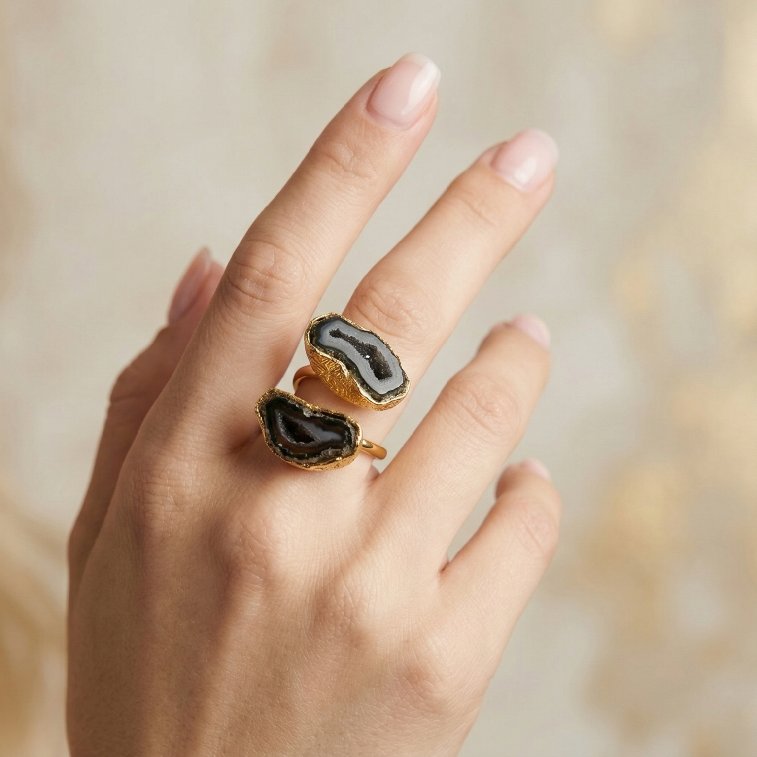 Boundless Form Druzy Ring