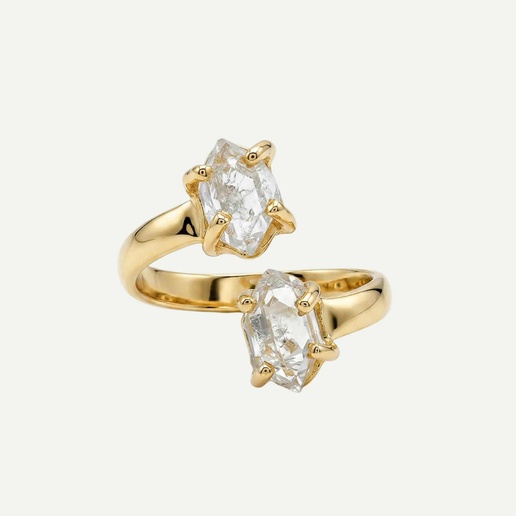 Trueform Duo Herkimer Ring