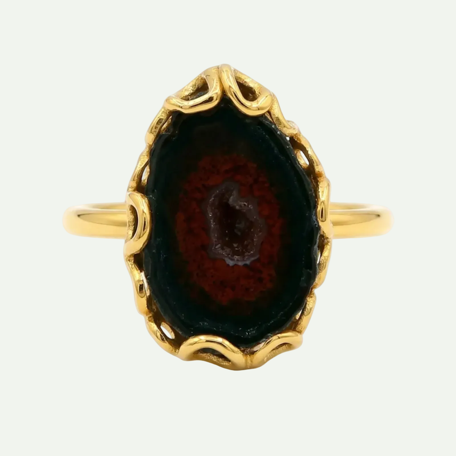 Grounded Glow Druzy Ring