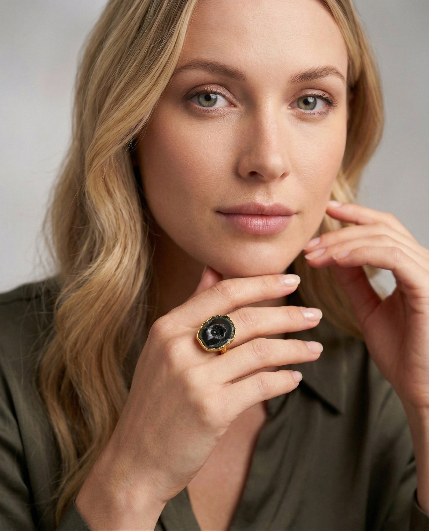 Raw Presence Druzy Ring