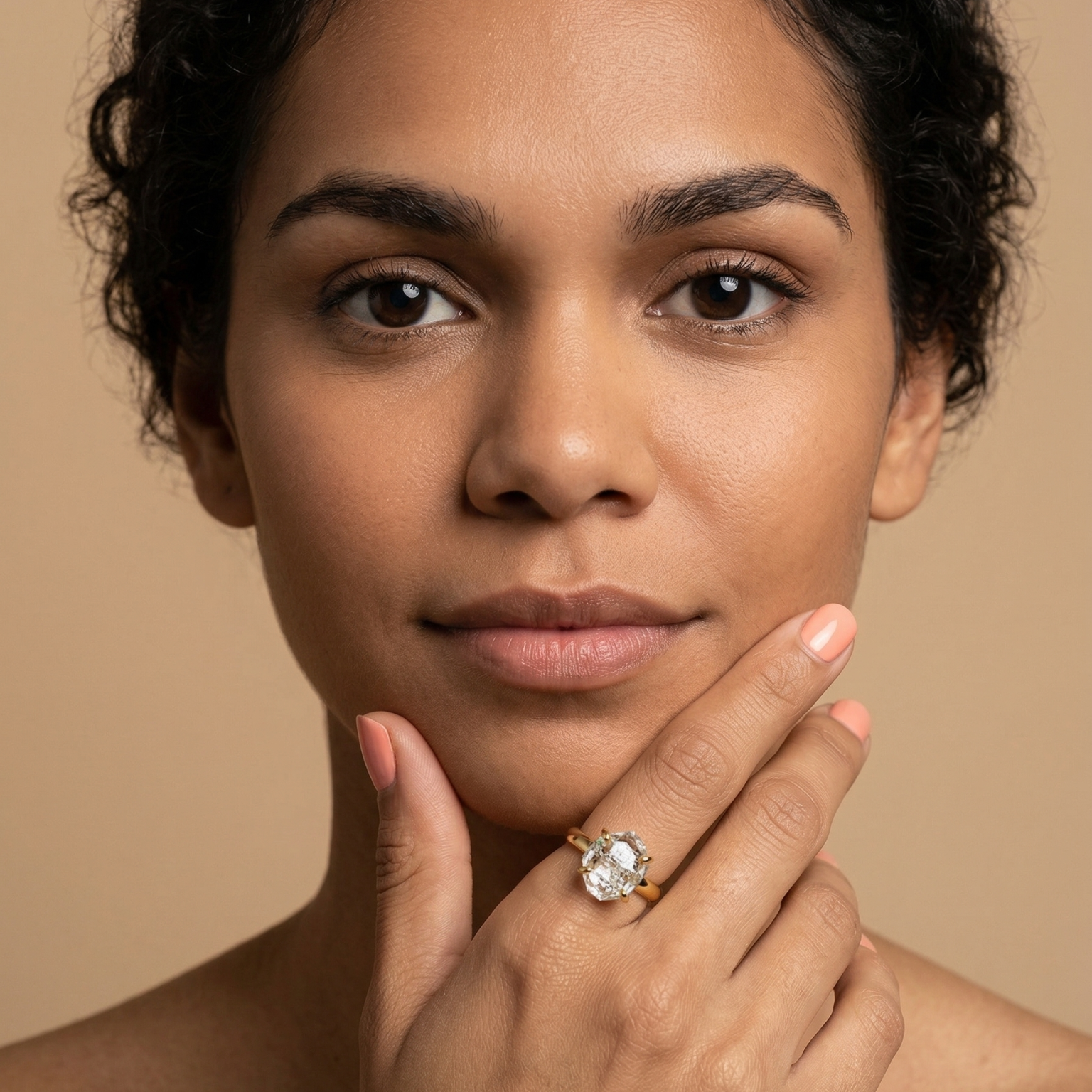 Trueform Solo Herkimer Ring