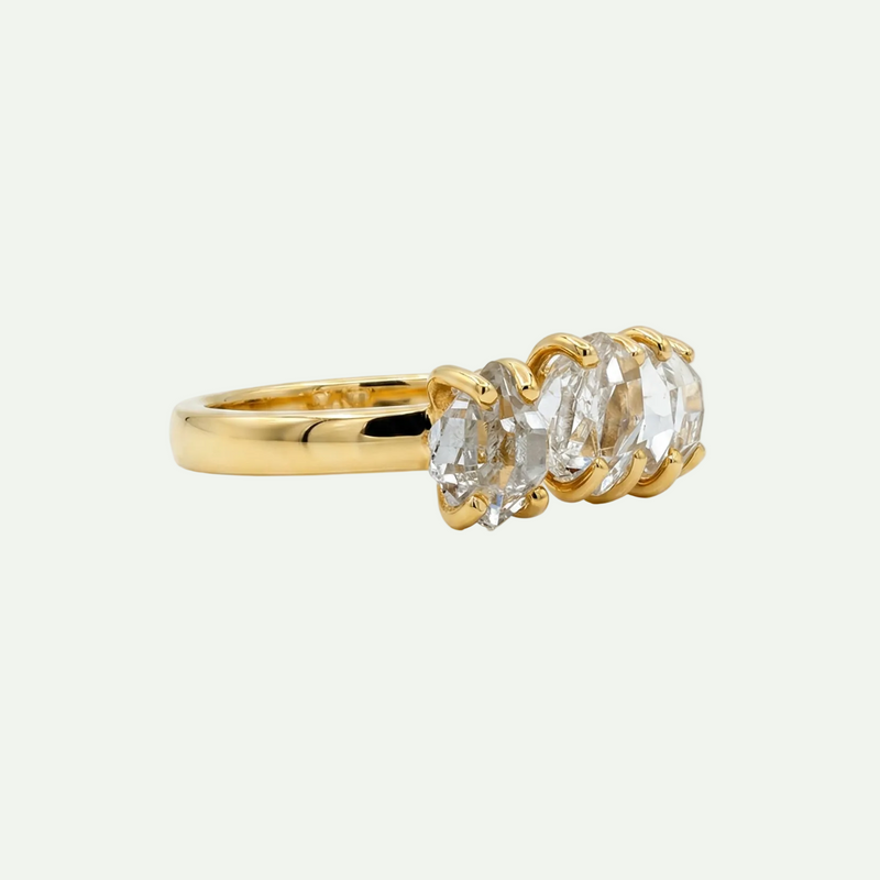 Trueform Trio Herkimer Ring