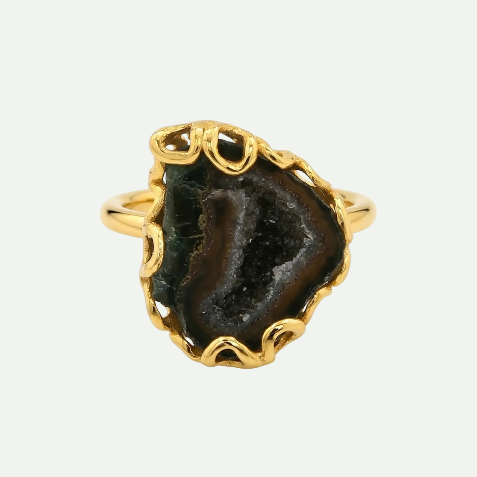 Grounded Glow Druzy Ring