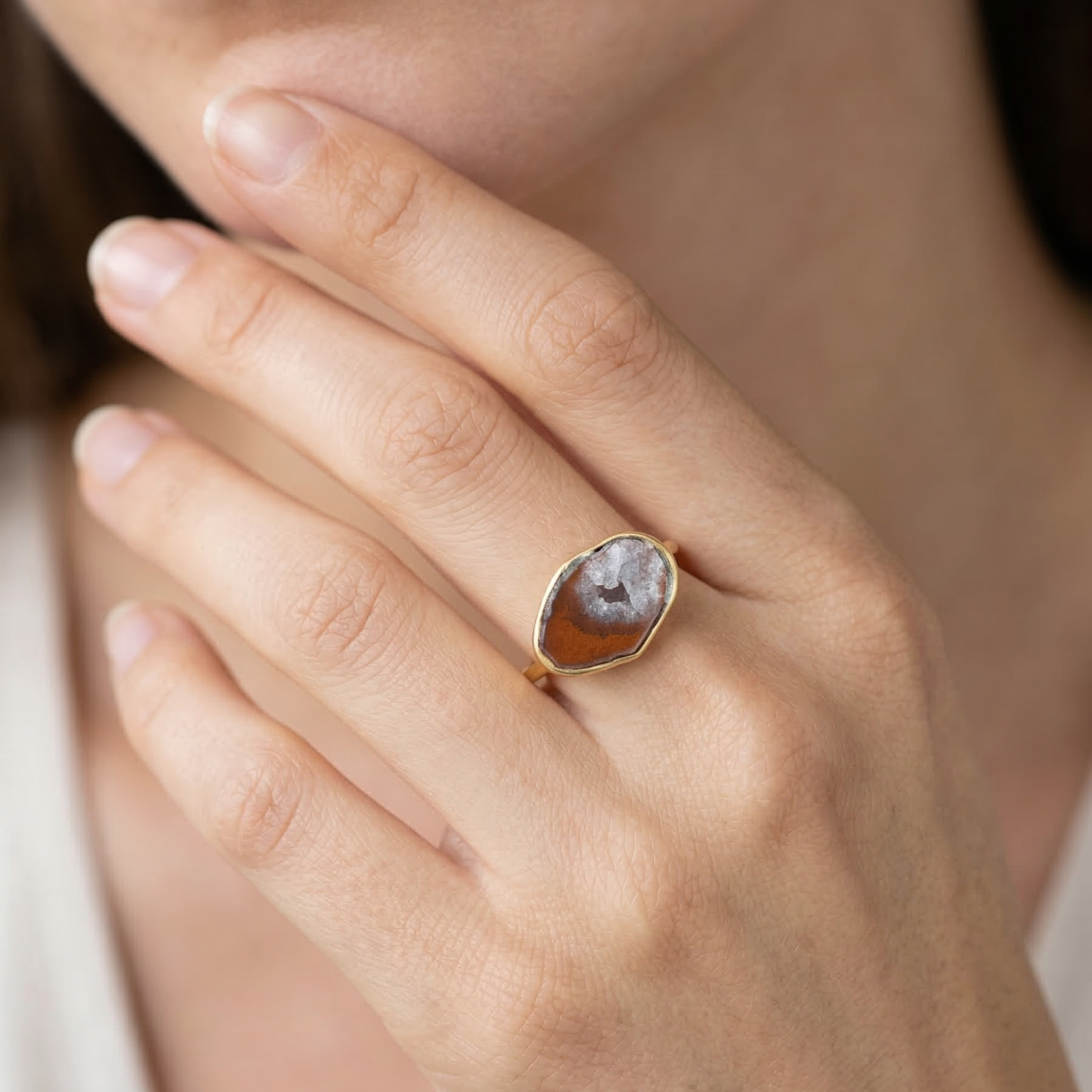 Inner Terrain Druzy Ring