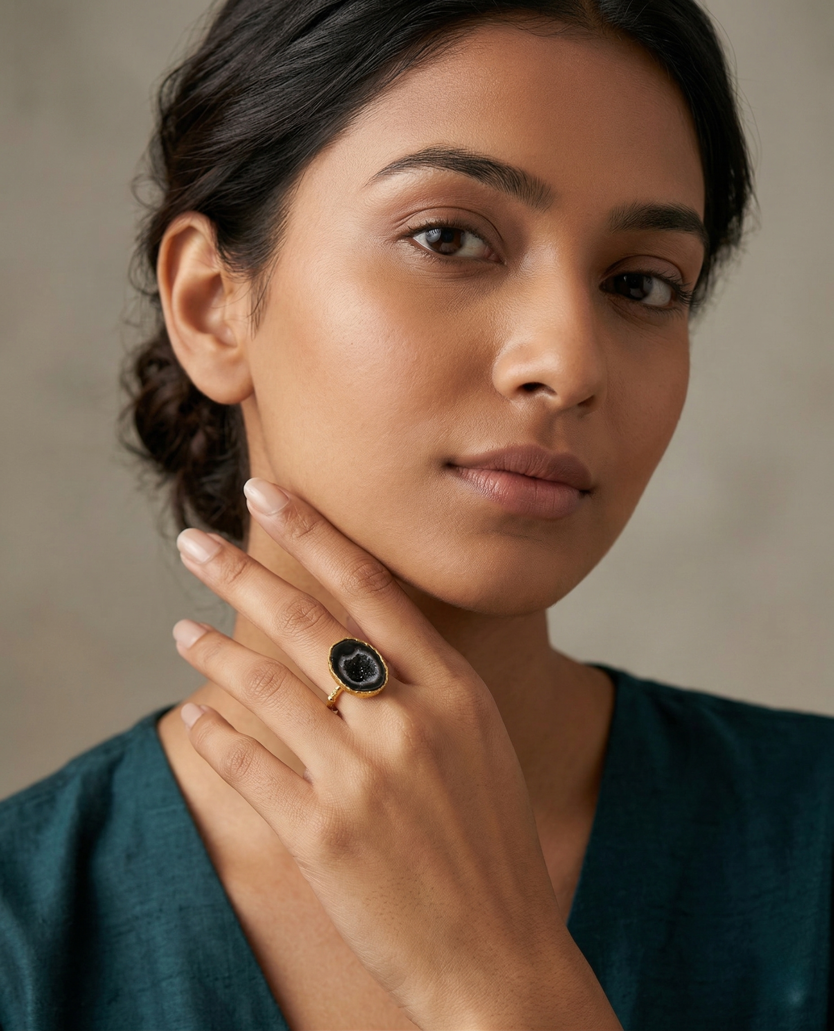 Raw Presence Druzy Ring