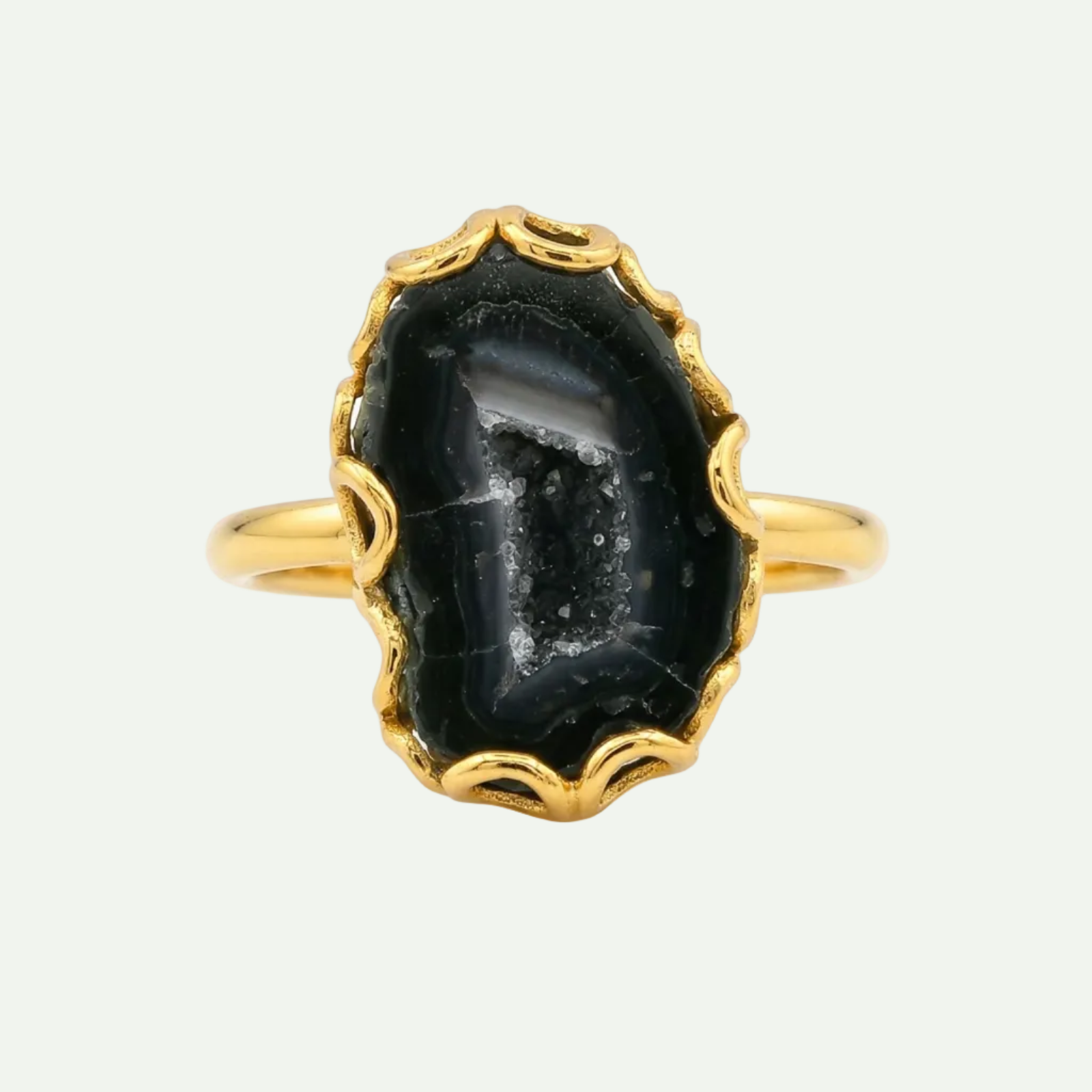 Grounded Glow Druzy Ring