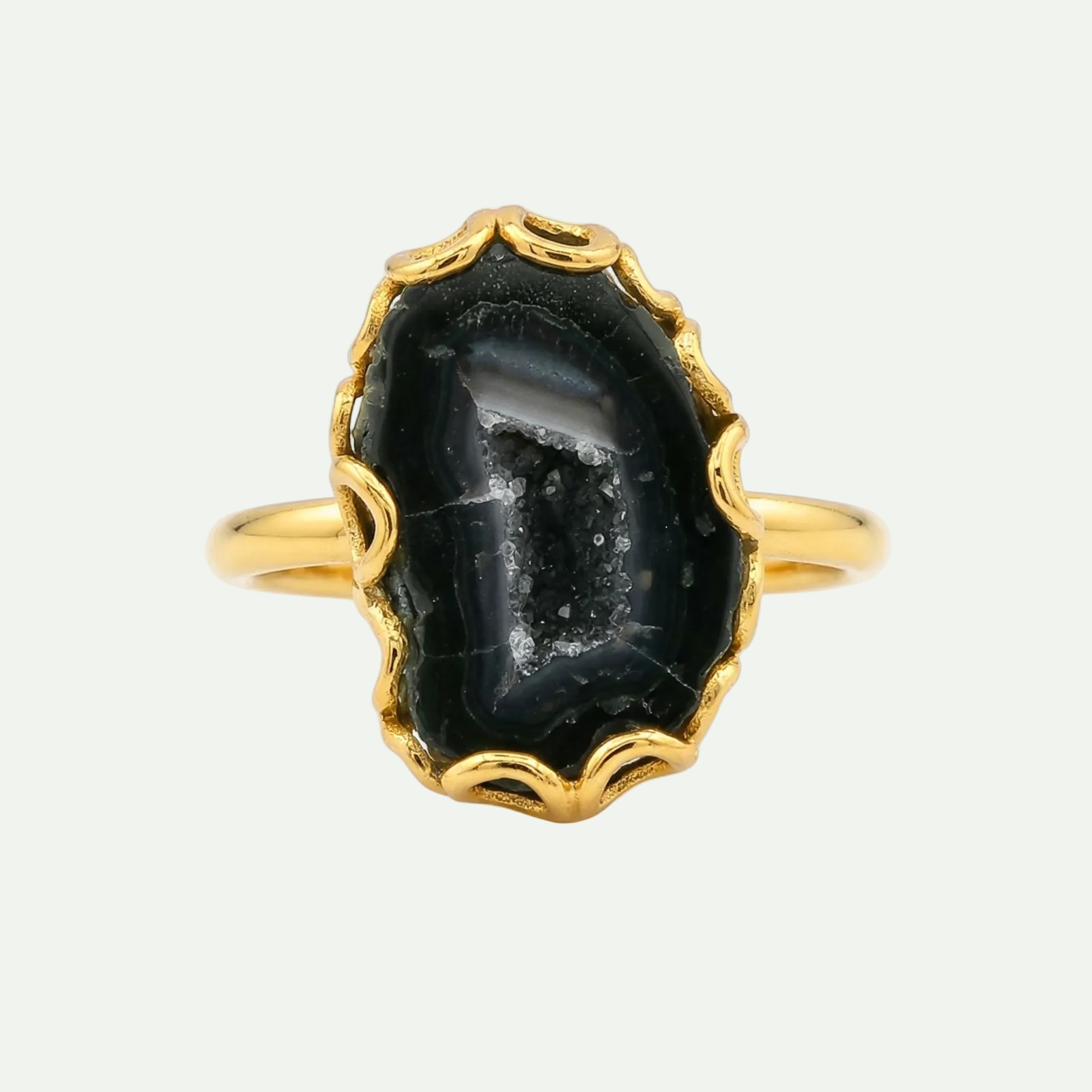 Grounded Glow Druzy Ring