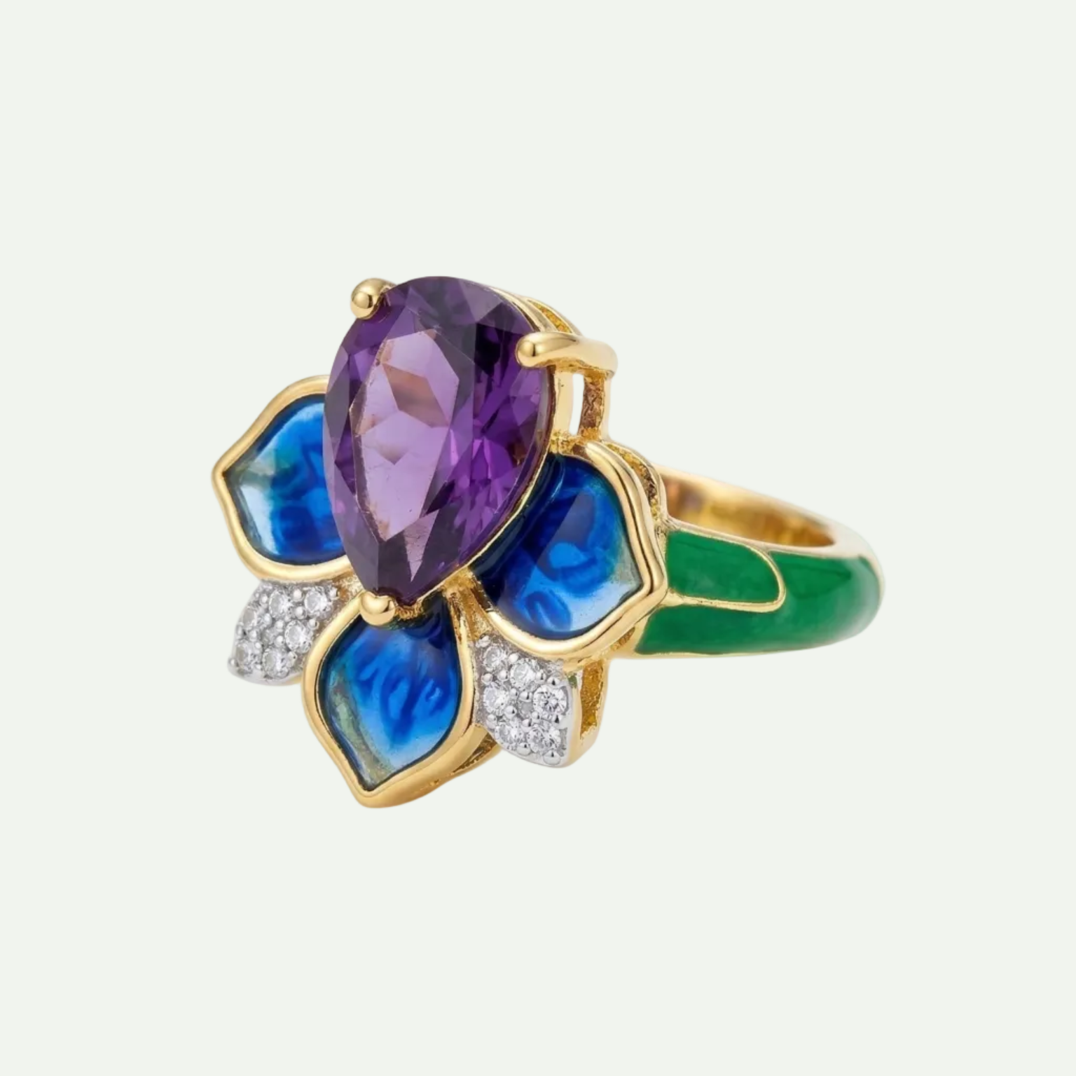 Majestic African Amethyst Ring