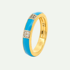 Radiant Nano Sky Blue Topaz Ring
