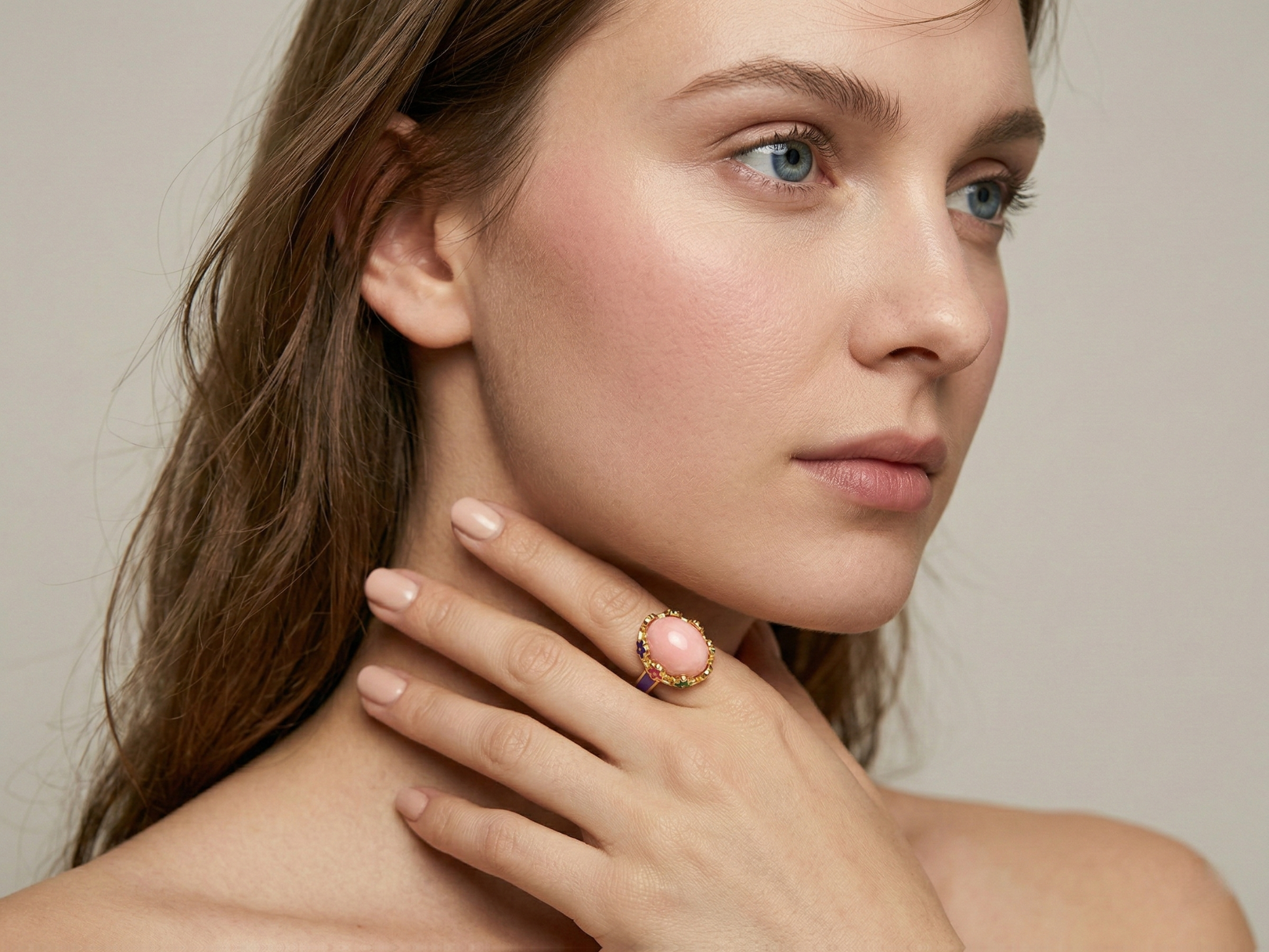 Mystical Natural Pink Opal Ring