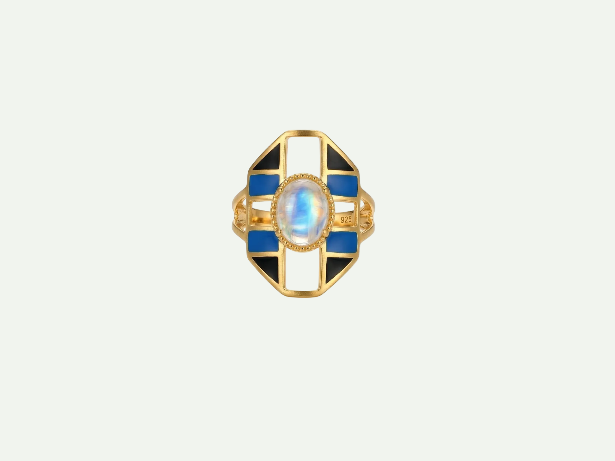 Classic Rainbow Moonstone Ring