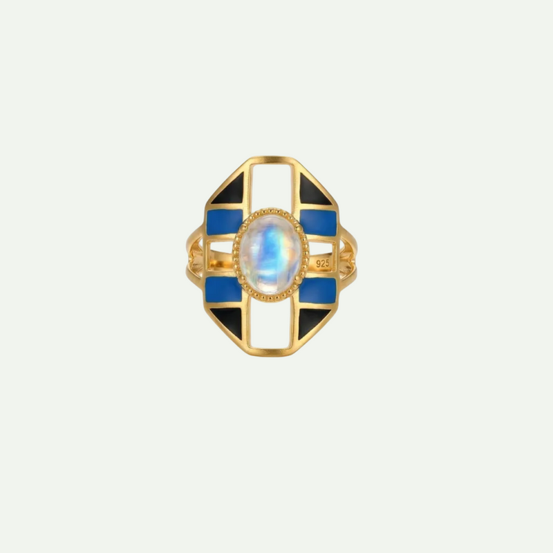 Classic Rainbow Moonstone Ring