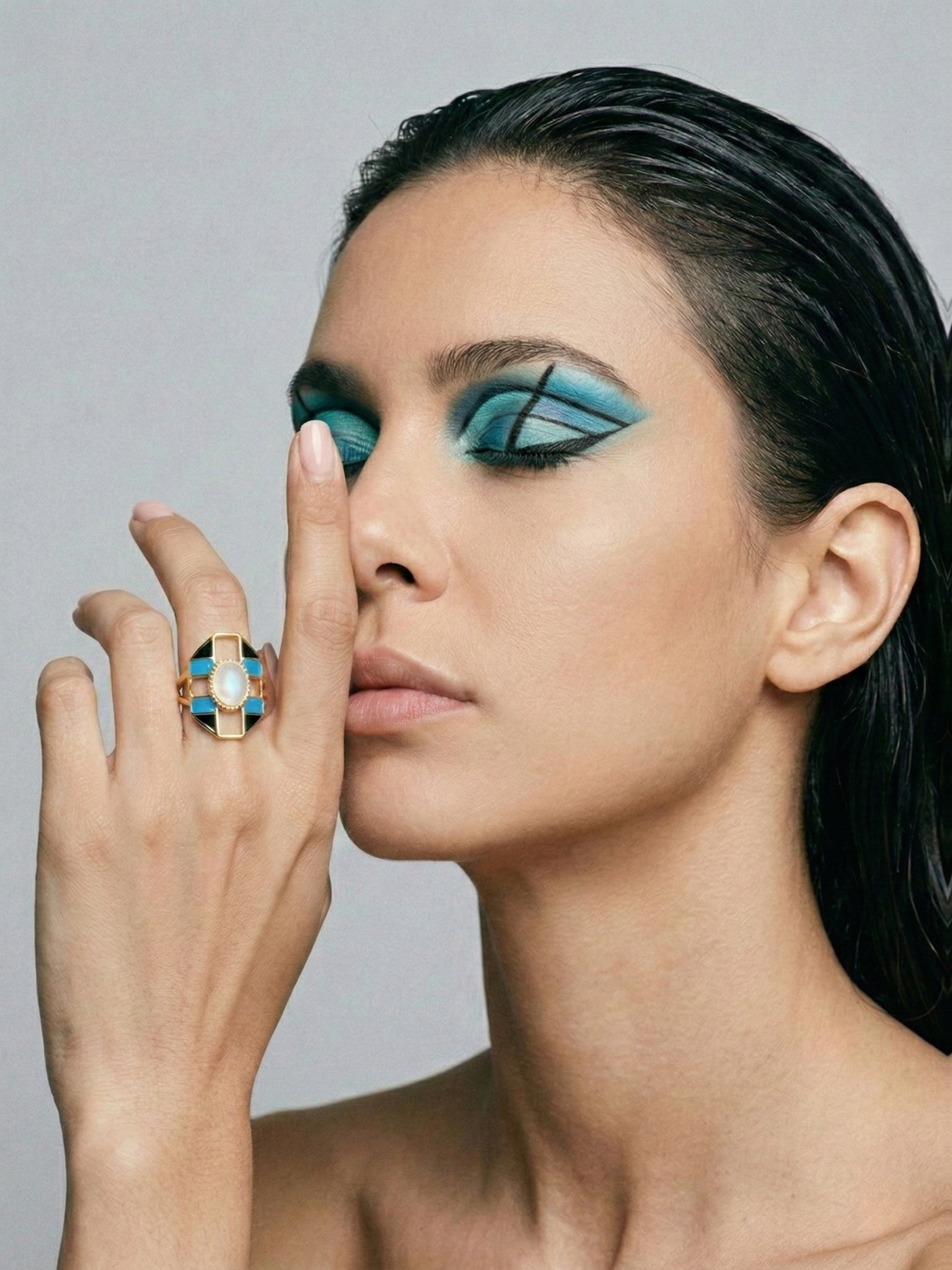 Classic Rainbow Moonstone Ring