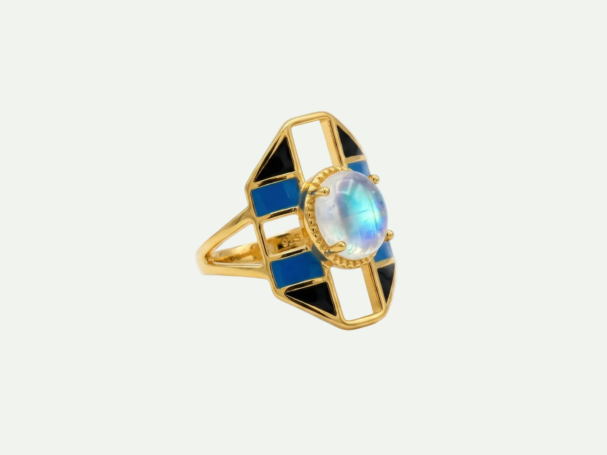 Classic Rainbow Moonstone Ring