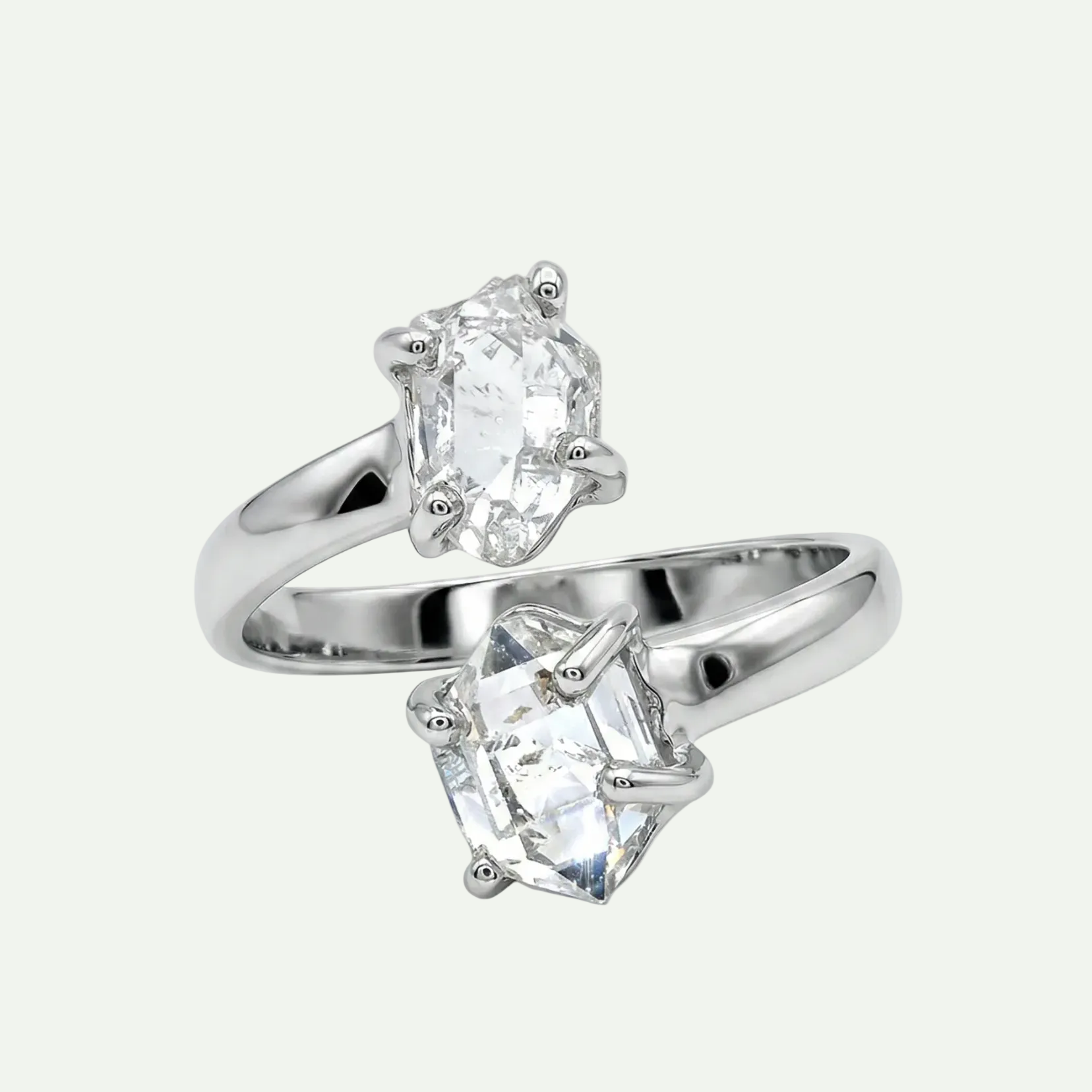 Trueform Duo Herkimer Ring