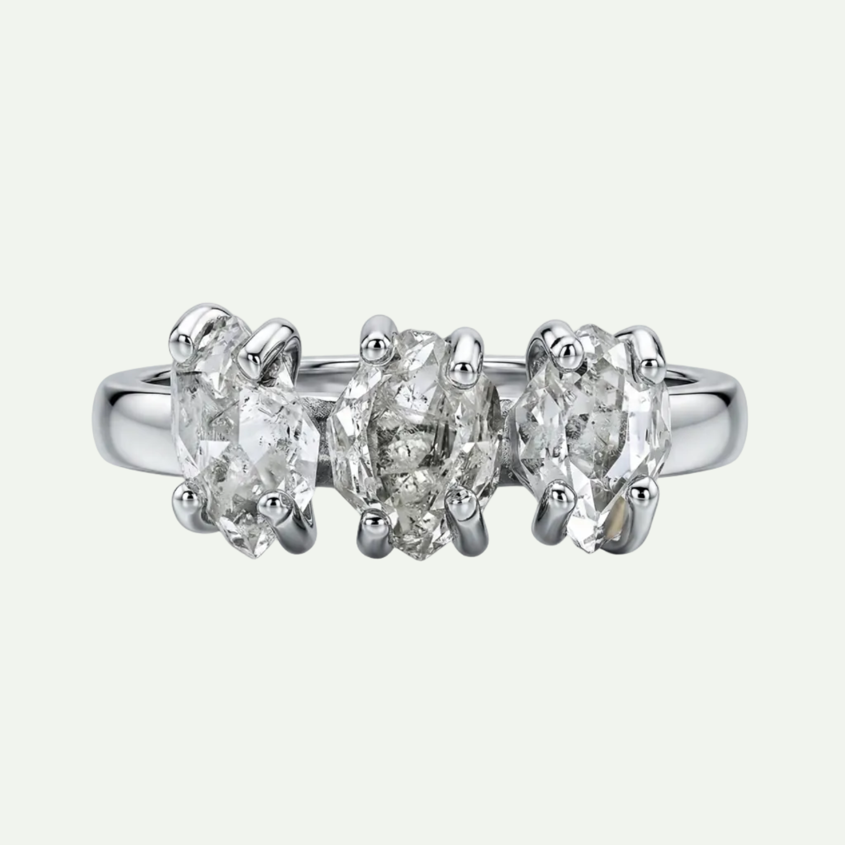 Trueform Trio Herkimer Ring