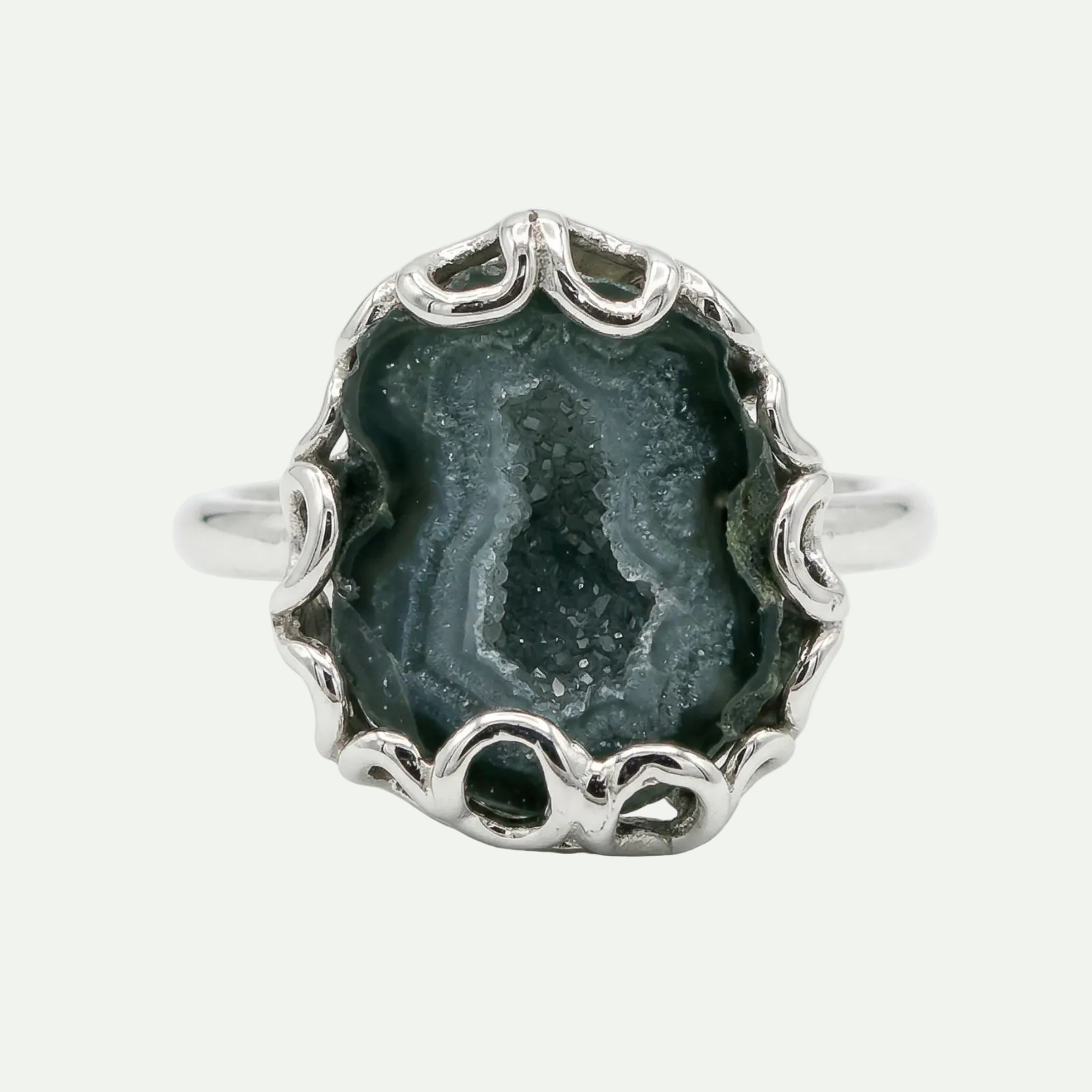 Grounded Glow Druzy Ring