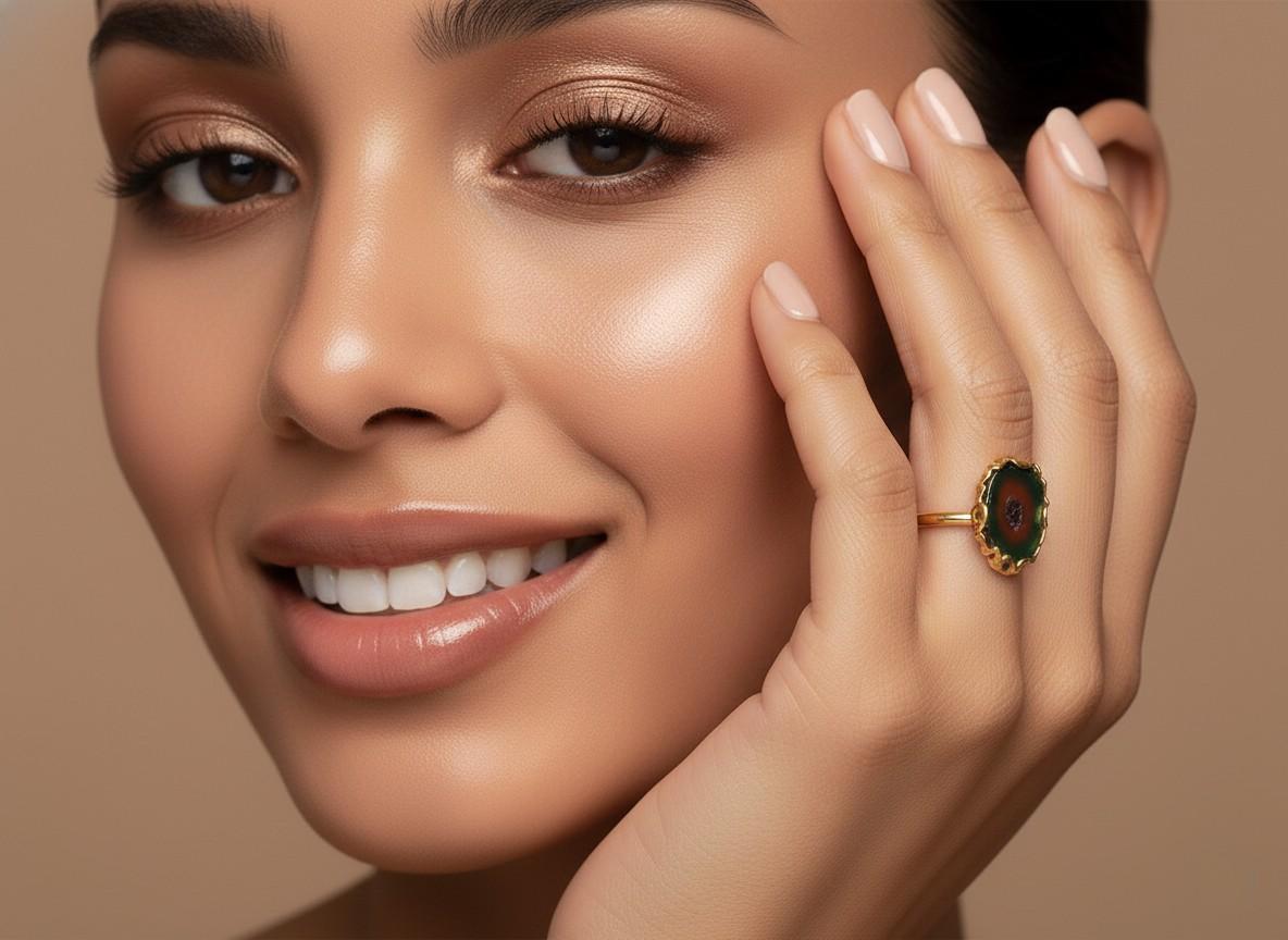 Grounded Glow Druzy Ring