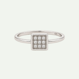 Diamond Cluster Stackable Ring