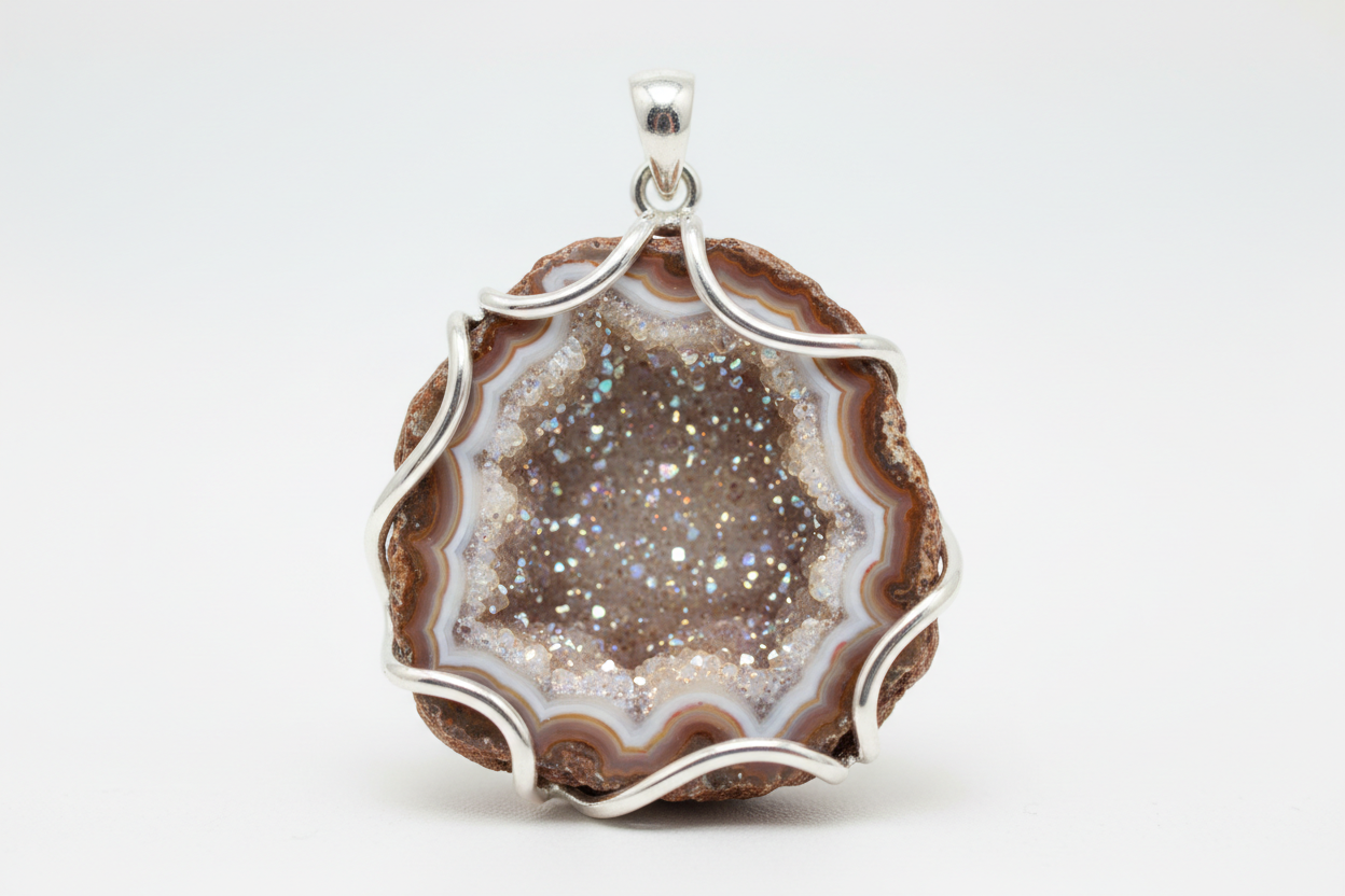 Geode Druzy Pendant