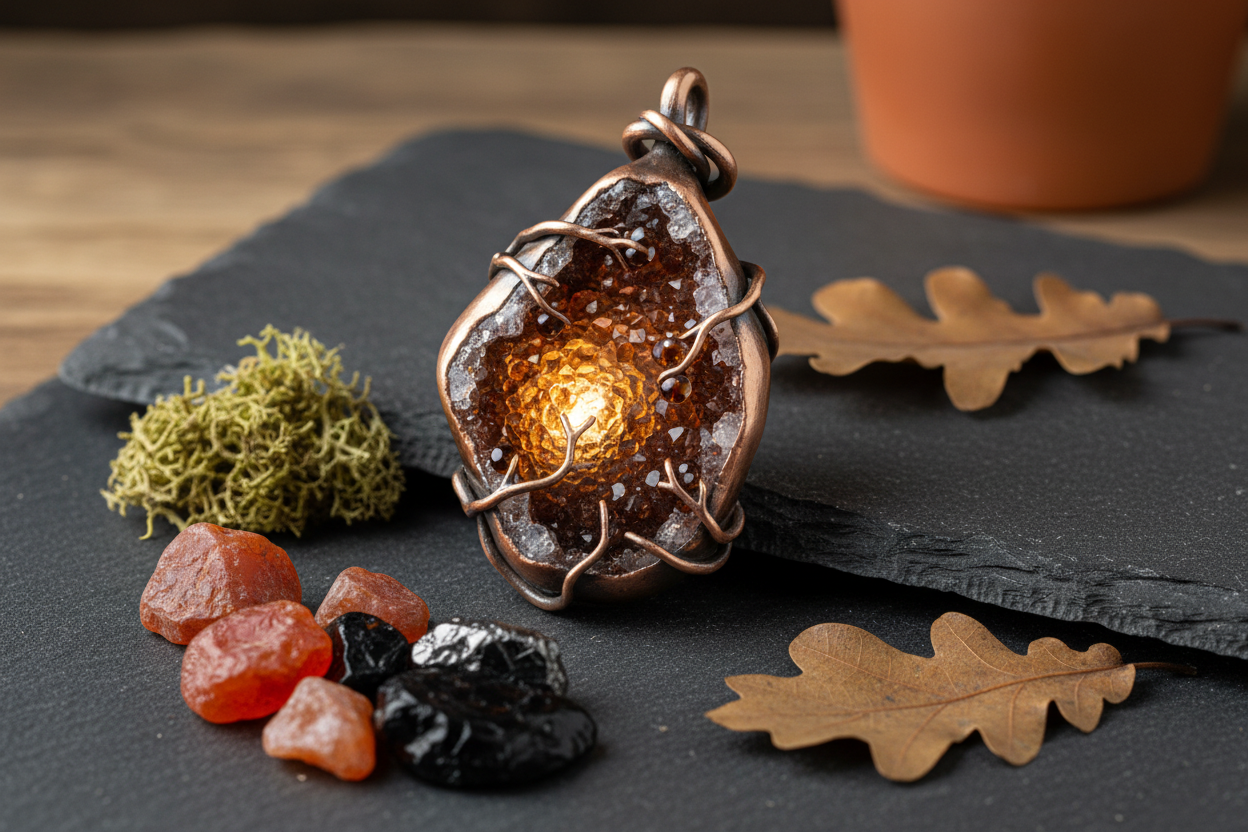 Grounded Glow Druzy Pendant