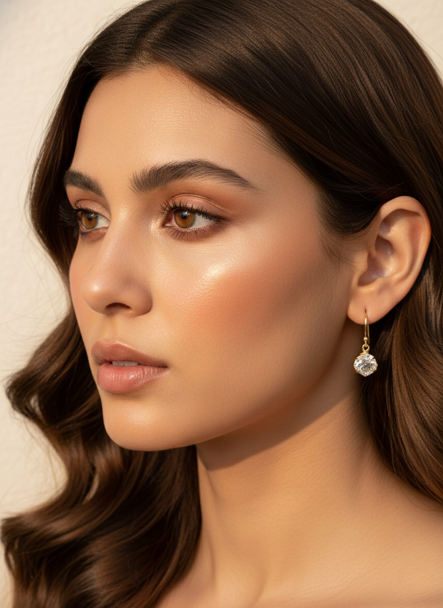 Trueform Herkimer Drop Earrings