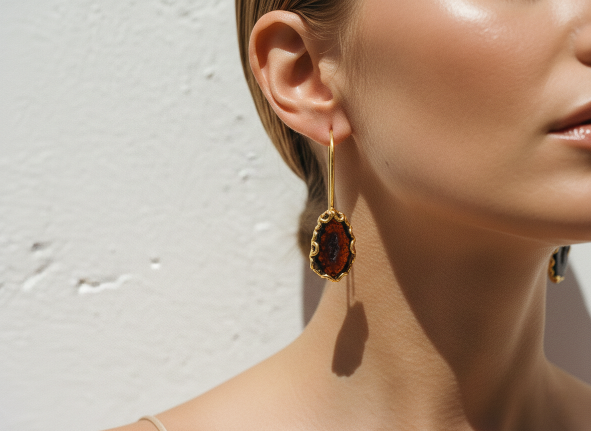 Grounded Glow Druzy Drop Earrings