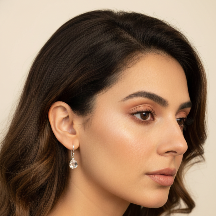 Trueform Herkimer Drop Earrings