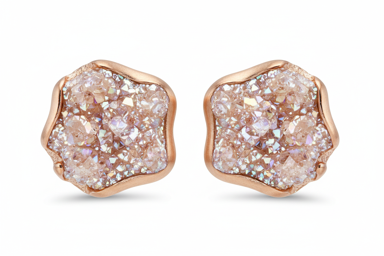 Raw Radiance Druzy Studs
