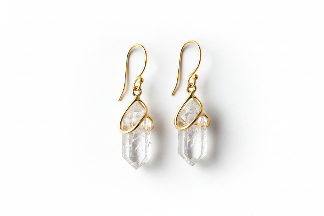 Trueform Herkimer Drop Earrings